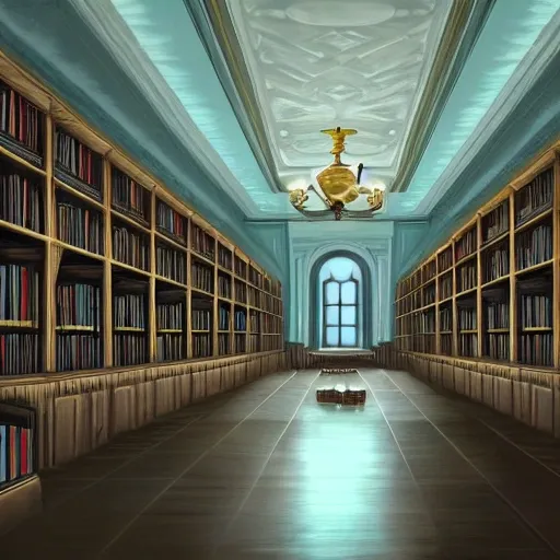 realistic classic library, hall with a lot of tables, beautiful scenery, perfect picture quality, bright colors, unreal engine highly rendered, portrait full body teen european sit studying, extremely detailed face and eyes, oil on canvas, trending on artstation, featured on pixiv, cinematic composition, extreme detail, metahuman creator, Size: 1920x1080