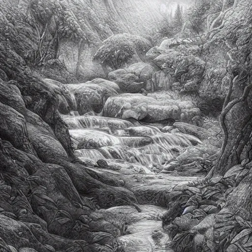 How to Draw a Waterfall in a Beautiful Landscape  Lets Draw Today