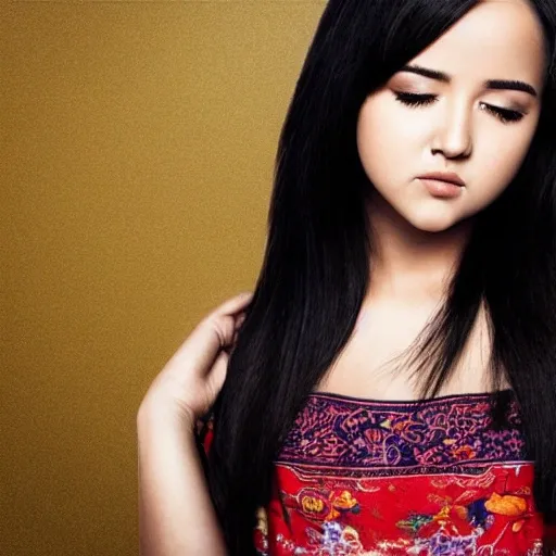 realistic, portrait, becky G, chinese wear