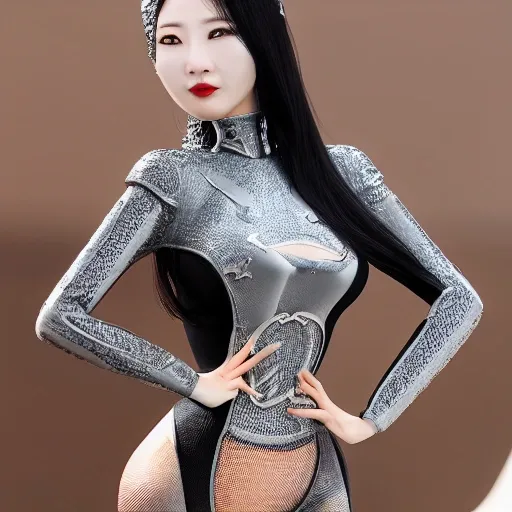 sony a7 IV, 135mm f1.8, professional portrait, chinese, large breast, tiny suit, asian girl, cyber punk wear style, hyperrealistic, unreal engine, ultra hd 8k