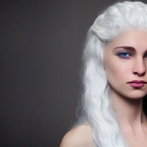 Valyrian female, long pale white hair