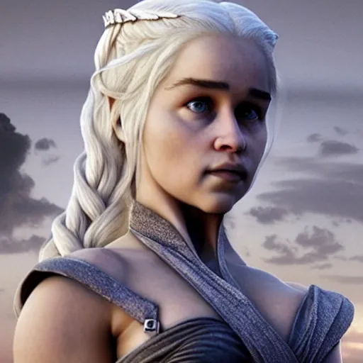 Daenerys Targaryen, highly detailed, 3D