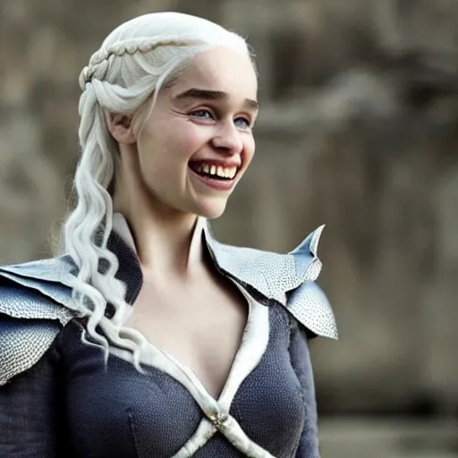 laughing Daenerys Targaryen, beautiful