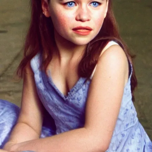 Emilia Clarke as a child