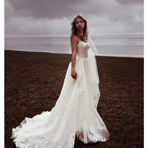 lucy westerna, wedding gown
