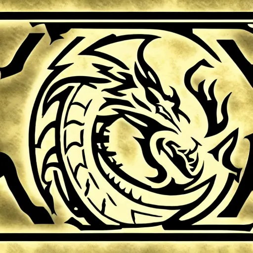 dragon_ oriental_warrior_logo_fire_smoke_rage.