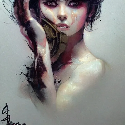 retrato mujer concubina rusa de cuerpo completo con cuerpo curvilíneo delgado pintura de gaston bussiere, greg rutkowski, yoji shinkawa, yoshitaka amano, tsutomu nihei, donato giancola, tim hildebrandt, óleo sobre lienzo, tendencia en artstation, presentado en pixiv, composición cinematográfica, detalle extremo , creador metahumano, (mejor calidad: 1.4), ((obra maestra)), ((realista)), (detallado) 