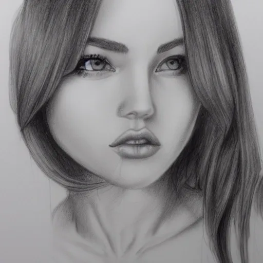 Sexy Girl PhotoRealist, Pencil Sketch, 3D - Arthub.ai
