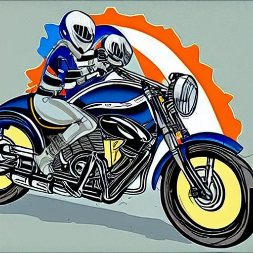 genera una moto inspirada en una cobra, Cartoon