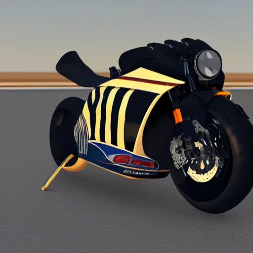 genera una moto inspirada en una cobra,, 3D