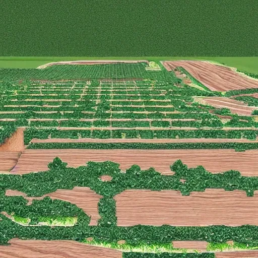 generates an irrigation system to combat deforestation using solar irrigation canals, 3D