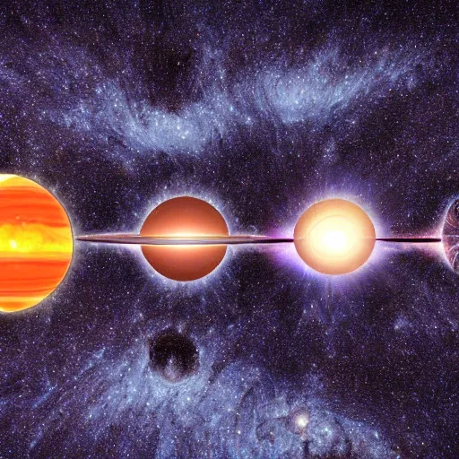 Solar Eclipse Jupiter Saturn comet supernova marble symmetrical