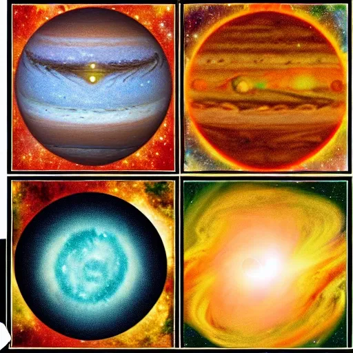 Solar Eclipse Jupiter Saturn comet supernova marble symmetrical