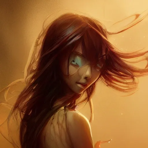 shoulder length messy hair , happy, Full body, Beautiful anime waifu style girl, hyperdetailed painting, luminism, fractal isometrics details bioluminescence , 3d render, octane render, intricately detailed , cinematic, trending on artstation Isometric Centered hyperrealistic cover photo awesome full color, hand drawn , gritty, realistic mucha , hit definition , cinematic, on paper, ethereal background, abstract beauty,stand, approaching perfection, pure form, golden ratio, minimalistic, unfinished, concept art, by Brian Froud and Carne Griffiths and Wadim Kashin and John William Waterhouse, intricate details, 8k post production, high resolution, hyperdetailed, trending on artstation, sharp focus, studio photo, intricate details, highly detailed, by greg rutkowski, Cartoon