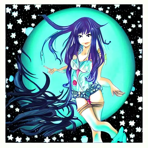 Beautiful moon goddess  starryai