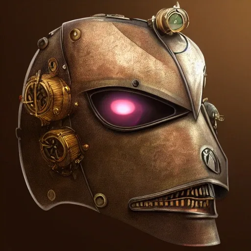 steampunk helmet fantasy art mask robot ninja stylized digital illustration sharp focus, elegant intricate digital painting artstation concept art global illumination ray tracing advanced technology chaykin howard and campionpascale and cooke darwyn and davis jack 