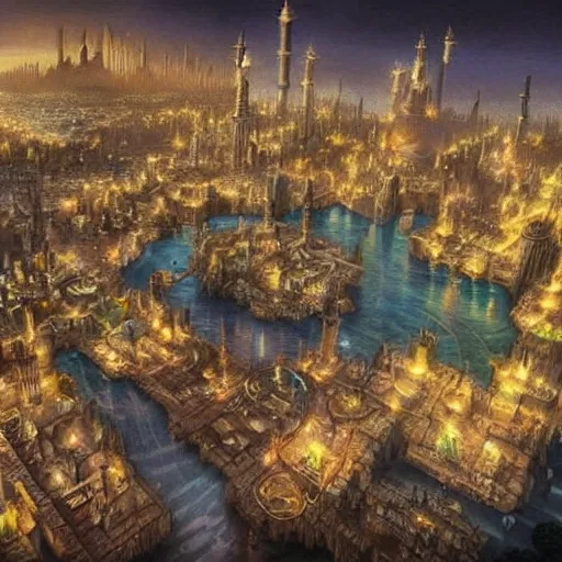 Arabic city in a fantasy world. 