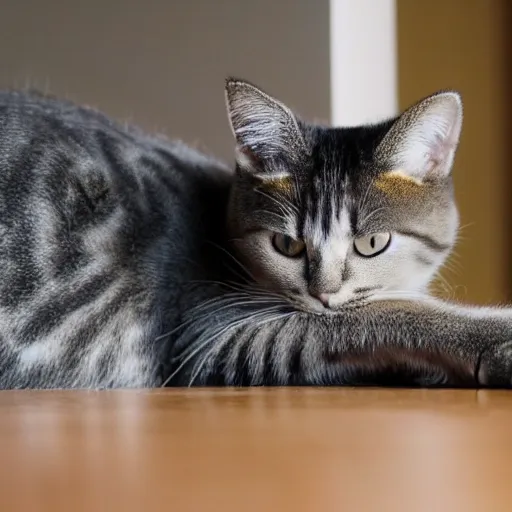 Cat on table