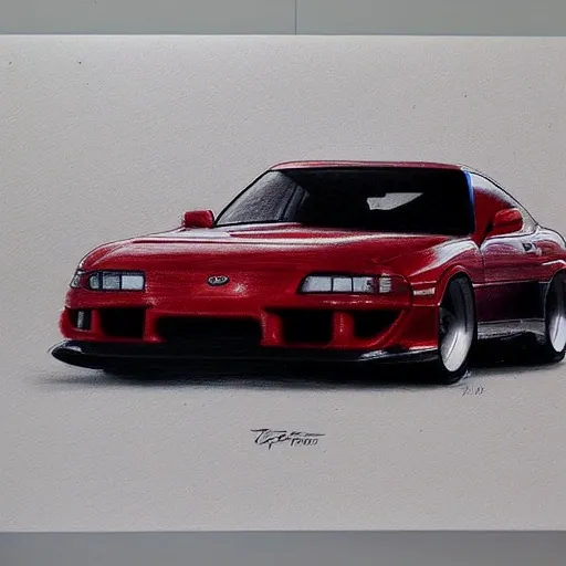 toyota supra mk4 turbo
, Pencil Sketch, Oil Painting