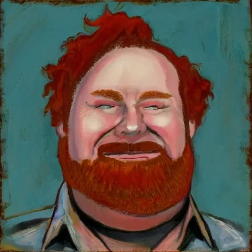 fat red haired man
