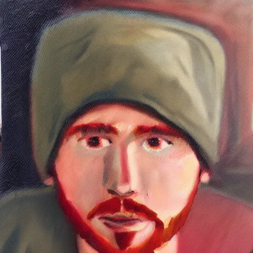 red haired man, Oil Painting