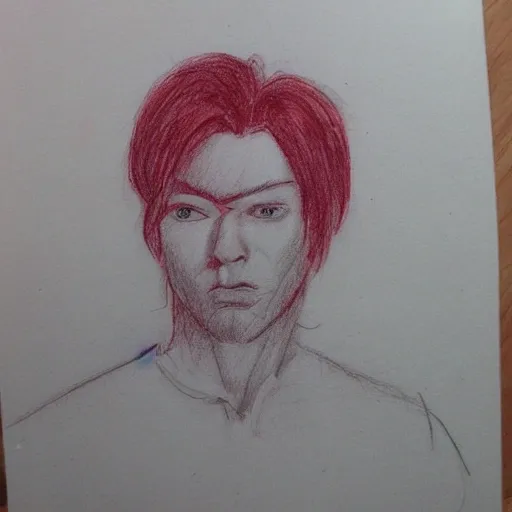 red haired man, Pencil Sketch