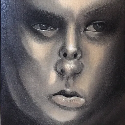 Male, thick face, black eyes, Pencil Sketch, Oil Painting
