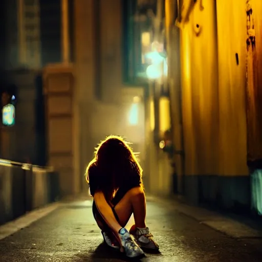 a woman crying to the knees of her man set to the city in the night, hide hands,  award-winning, hyper-detailed, beautifully color-coded, insane details, intricate details, beautifully color graded, Unreal Engine 5, Cinematic, Color Grading, Editorial Photography, Photography, Photoshoot, Shot on 22mm lens, Depth of Field, Tilt Blur, Shutter Speed 1/1000, F/22, White Balance, 32k, Super-Resolution, Megapixel, ProPhoto RGB, Halfrear Lighting,Natural Lighting, Incandescent,Moody Lighting, Cinematic Lighting, Studio Lighting, Soft Lighting, no watermark, Contre-Jour, Edge Lighting, Accent Lighting, insanely detailed and intricate, hypermaximalist, elegant, hyper realistic, super detailed, dynamic pose, photography, 8