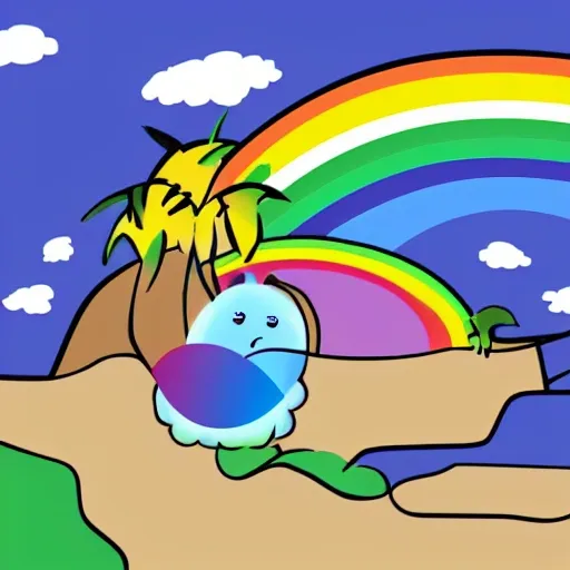 Make a logo for "The Rainbowsurfer Institute for Digital and Media Literacy", Cartoon