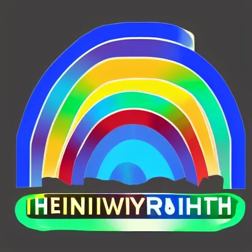 Make a logo for "The Rainbowsurfer Institute for Digital and Media Literacy", Cartoon, 3D