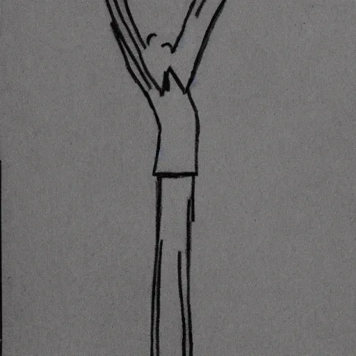 stick man with large question vignette, without background, pencil drawing, Pencil Sketch, Pencil Sketch