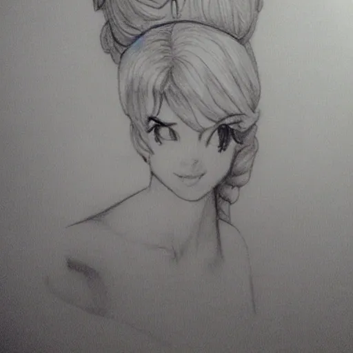 Sexy Princess Peaches Pencil Sketch Arthubai 8964