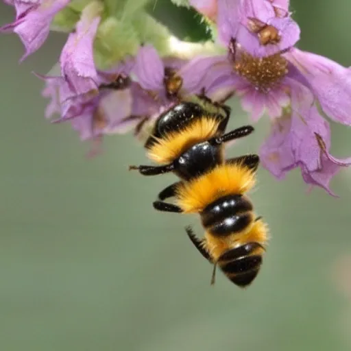 abeja tomando miel
