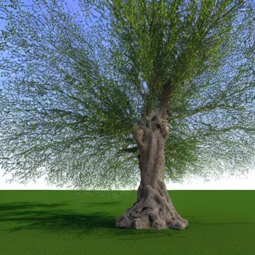 Arbol cuadrado de hojas amarillas
, 3D