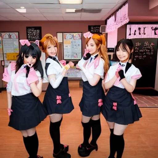 high school girl,maid Cafe,customer service