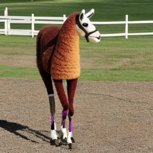 Clearance Thomas received thoroughbred llama from donor