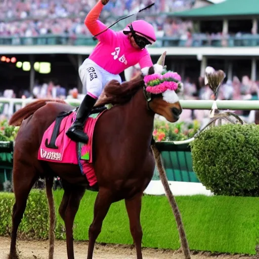 George Santos wins Kentucky Derby riding llama