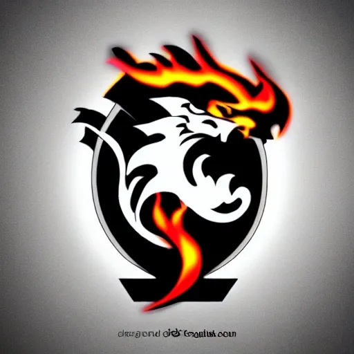 dragon_ oriental_warrior_logo_fire_smoke_rage.