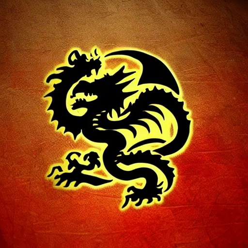 dragon_ oriental_warrior_logo_fire_smoke_rage.