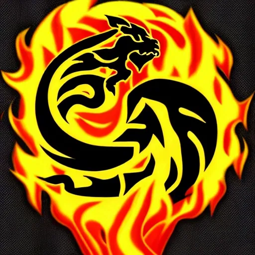 dragon_ oriental_warrior_logo_fire_smoke_rage.