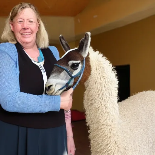 Clarance Thomas receives thoroughbred llama from donor