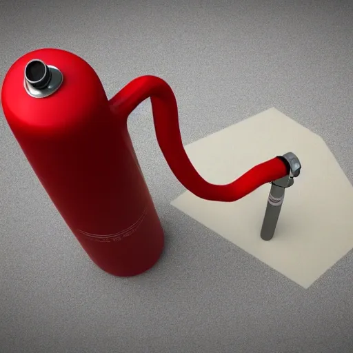 Isometric view of fire extinguisher