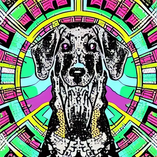 dog, Trippy, Cartoon