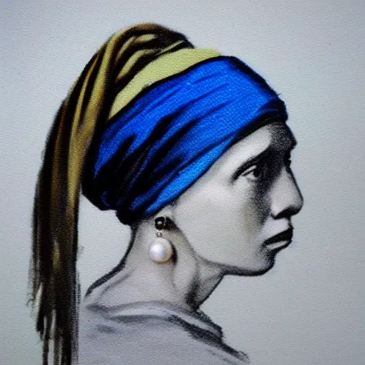  1girl,Girl with a pearl earring Negative prompt: paintings, sketches,  3D