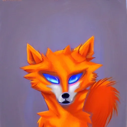 , Oil Painting, Cartoon, Trippy;
An Anthropomorphic Cyborg Orange Fox who likes Orange 🍊 and her power comes from a Olivino Gem. Their name is Scot. He is Bravery Soul.