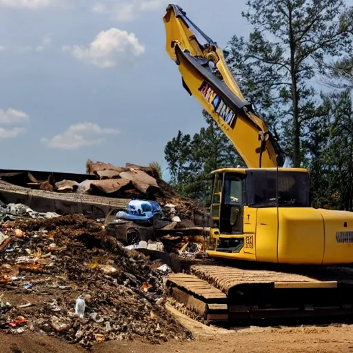 landfills, good photos, excavator, sky photo shoot, the best good photos