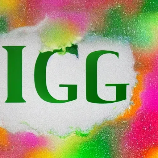 include "G""B",backgroud colour green ,fashion，high-tech, 3D，high-res，, Water Color，a company logo, 3D