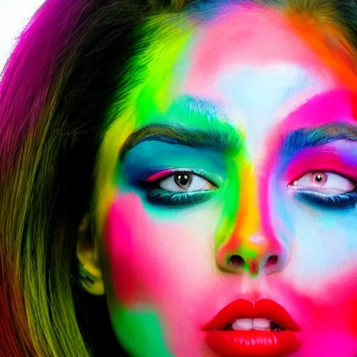 face girl colorful - Arthub.ai