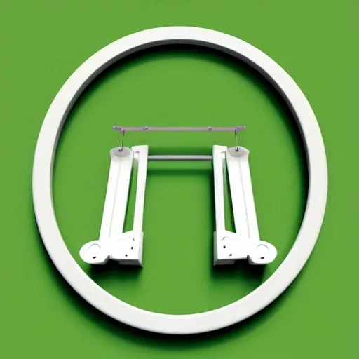circular logo of a hanger, Cartoon, 3D