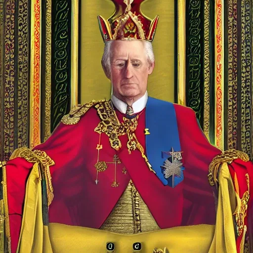 Charles 3rd coronation 2023,photorealistic 4k,england,real,good,well,realistic

, Trippy